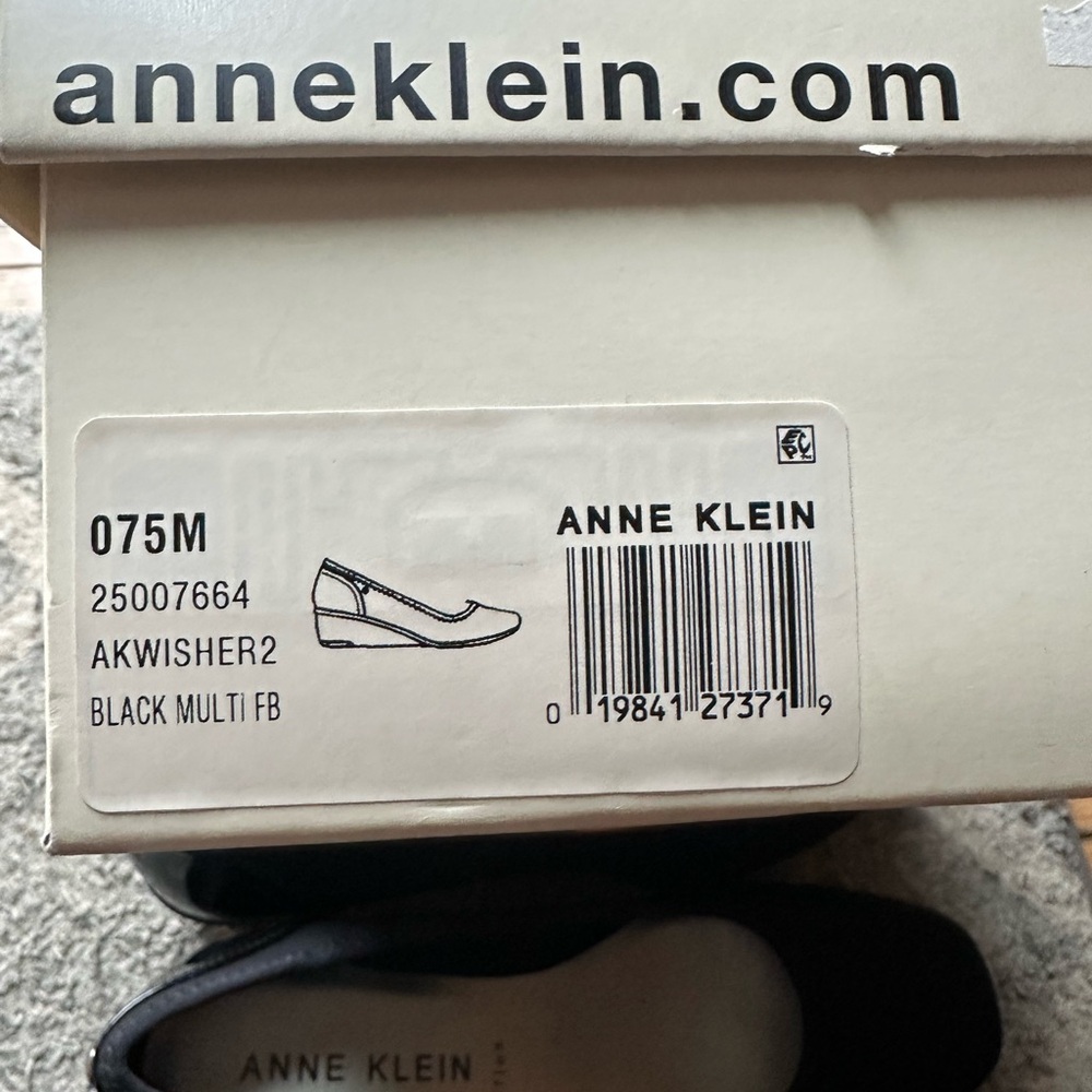 NWB Anne Klein Sport Wisher Wedge Pumps, Size 7.5M, Black - Picture 4 of 5